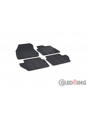 Original Gledring Passform Fußmatten Gummimatten 4 Tlg.+Fixing - TOYOTA Yaris Hybrid 2012- / FL 2017-05.2020